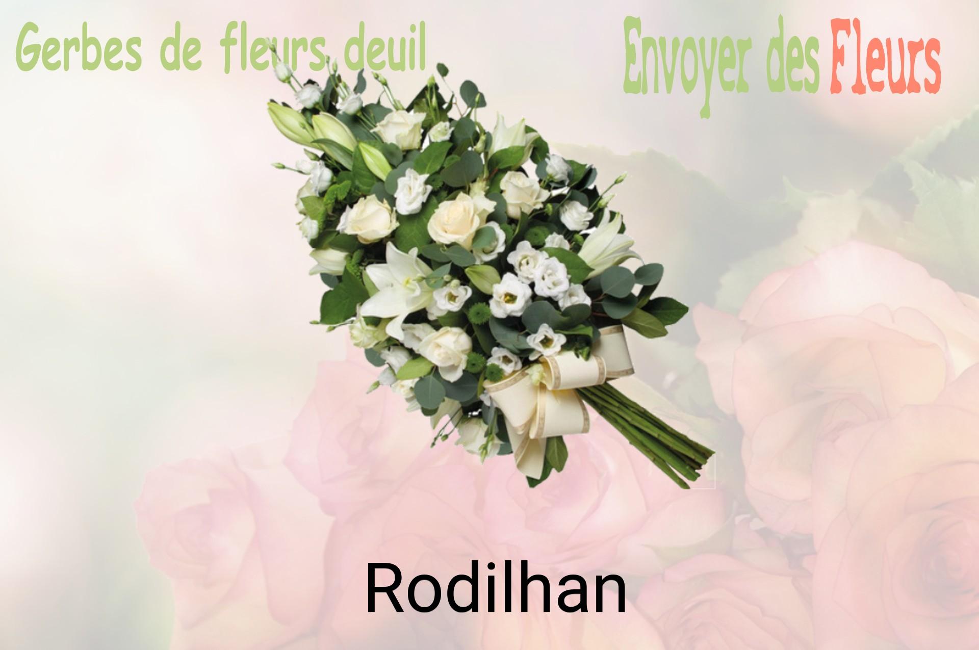 Gerbe de fleurs de deuil livrée à Rodilhan